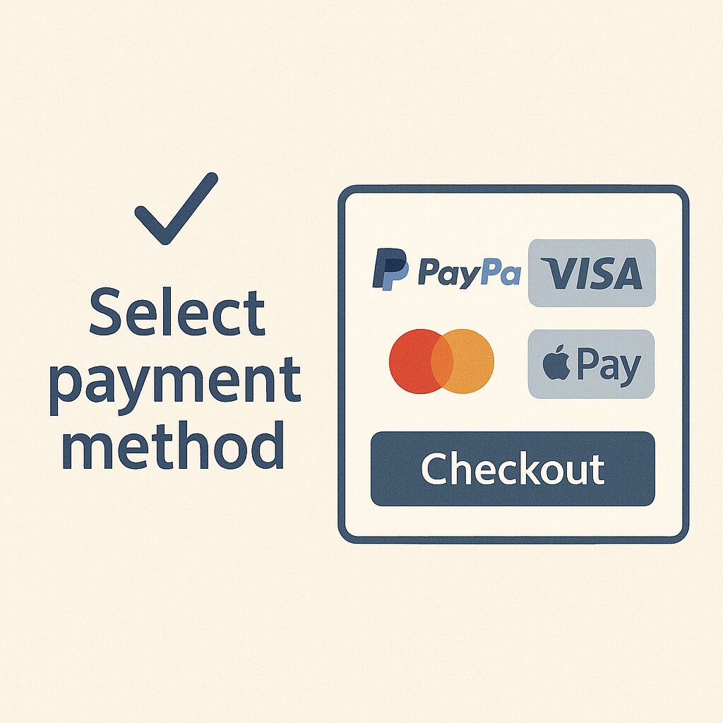 Select payment method icons