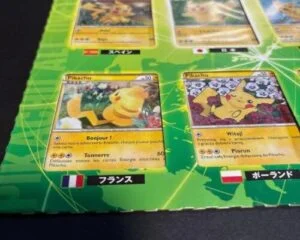 Rare Pokémon Green Version Pikachu World Collection card from 2010 7-Eleven exclusive release