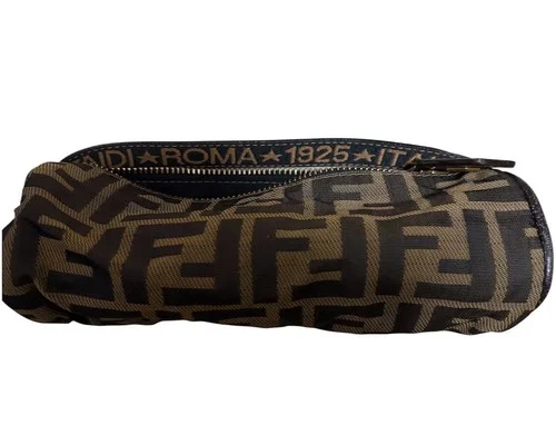 FENDI FF logo gold hardware zipper detail