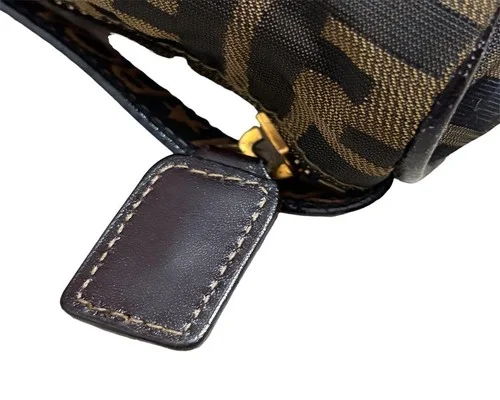 FENDI Zucca pouch interior inside open