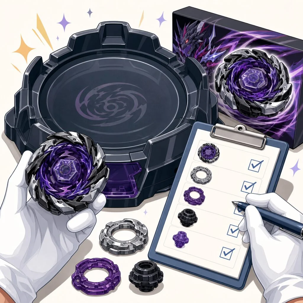 Beyblade BB-120 Ultimate Beyta Stadium TAKARA TOMY METAL FIGHT PROTO NEMESIS Condition Checklist