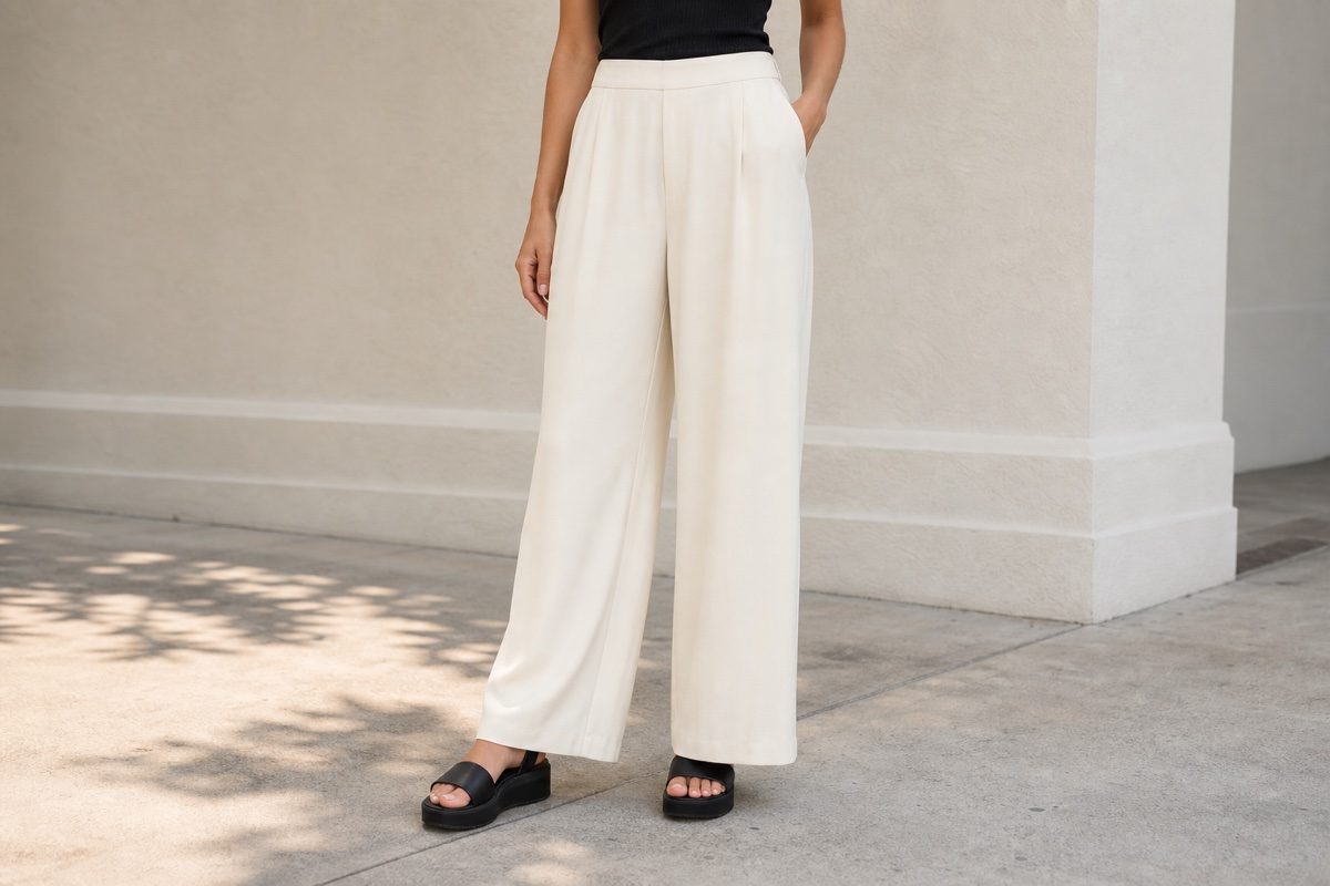Styling image with wide pants