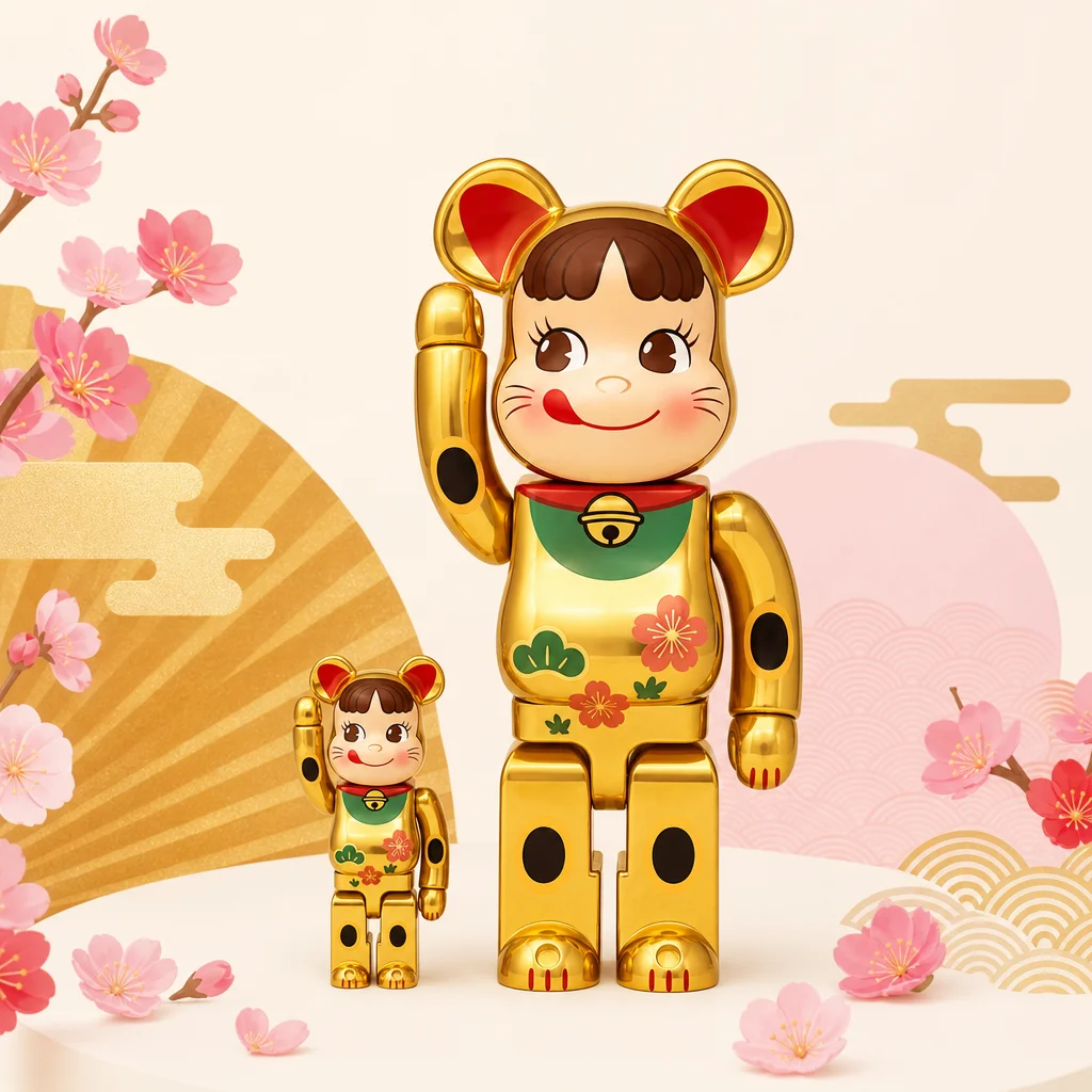 BE@RBRICK Maneki neko Peko chan Lucky Gold Plated 100% & 400% Action figures The BE@RBRICK Franchise: Why Collectors Care