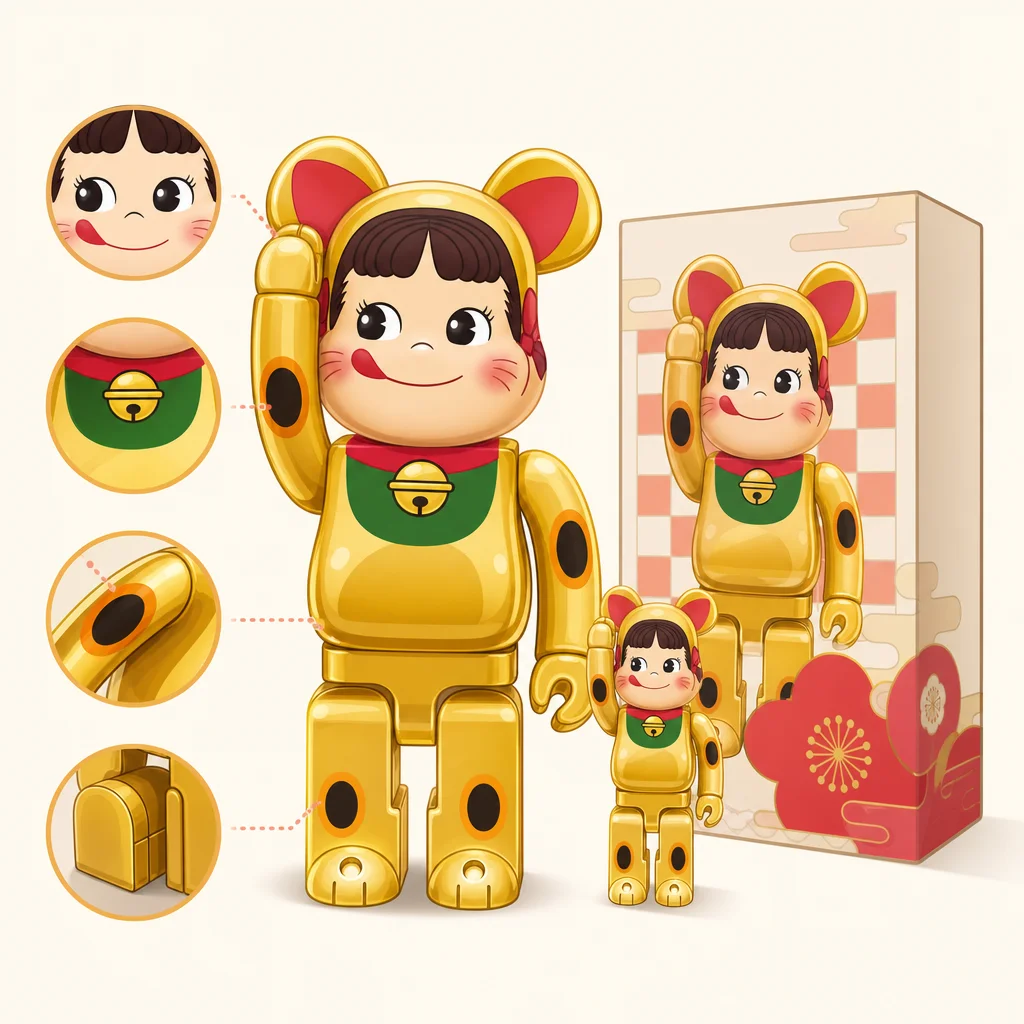 BE@RBRICK Maneki neko Peko chan Lucky Gold Plated 100% & 400% Action figures Collector's Guide: What to Look For