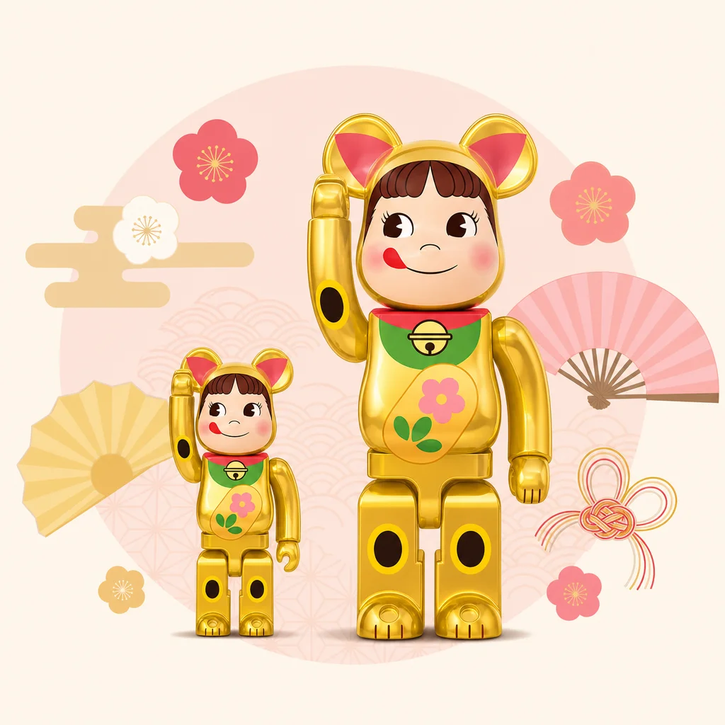 BE@RBRICK Maneki neko Peko chan Lucky Gold Plated 100% & 400% Action figures Condition Checklist
