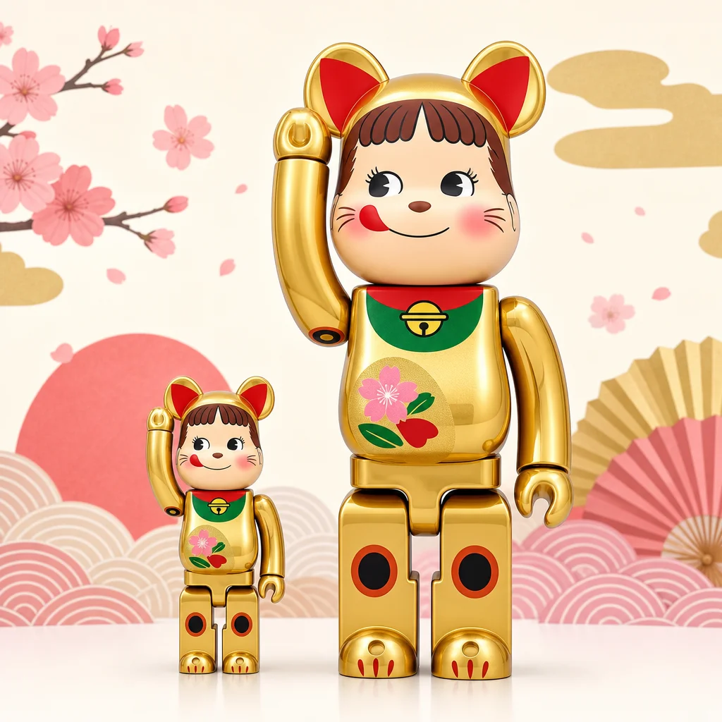 BE@RBRICK Maneki neko Peko chan Lucky Gold Plated 100% & 400% Action figures Price Guide