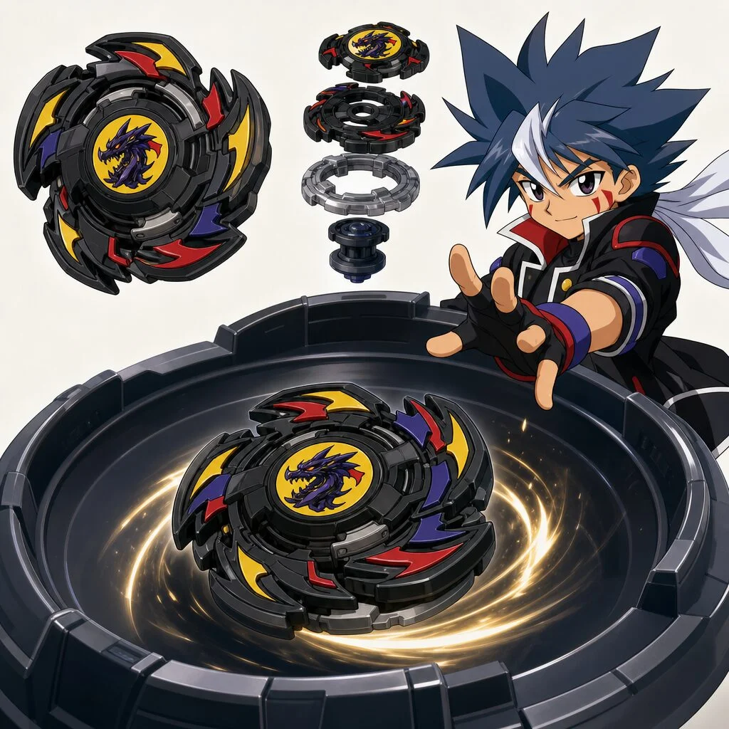 Beyblade A-38 Black Dranzer Kai Hiwatari Bay Stadium Limited Edition Version The Beyblade Franchise: Why Collectors Care