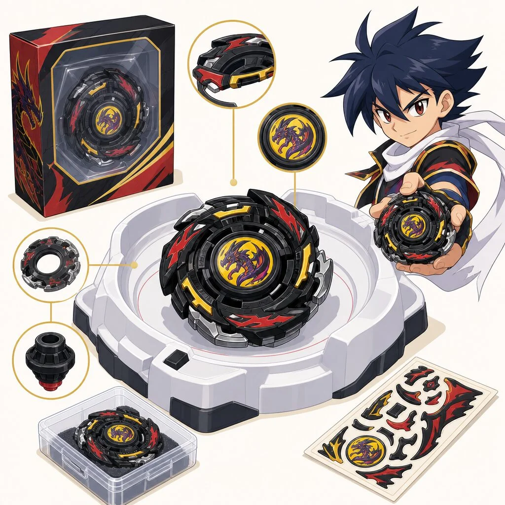 Beyblade A-38 Black Dranzer Kai Hiwatari Bay Stadium Limited Edition Version Collector's Guide: What to Look For