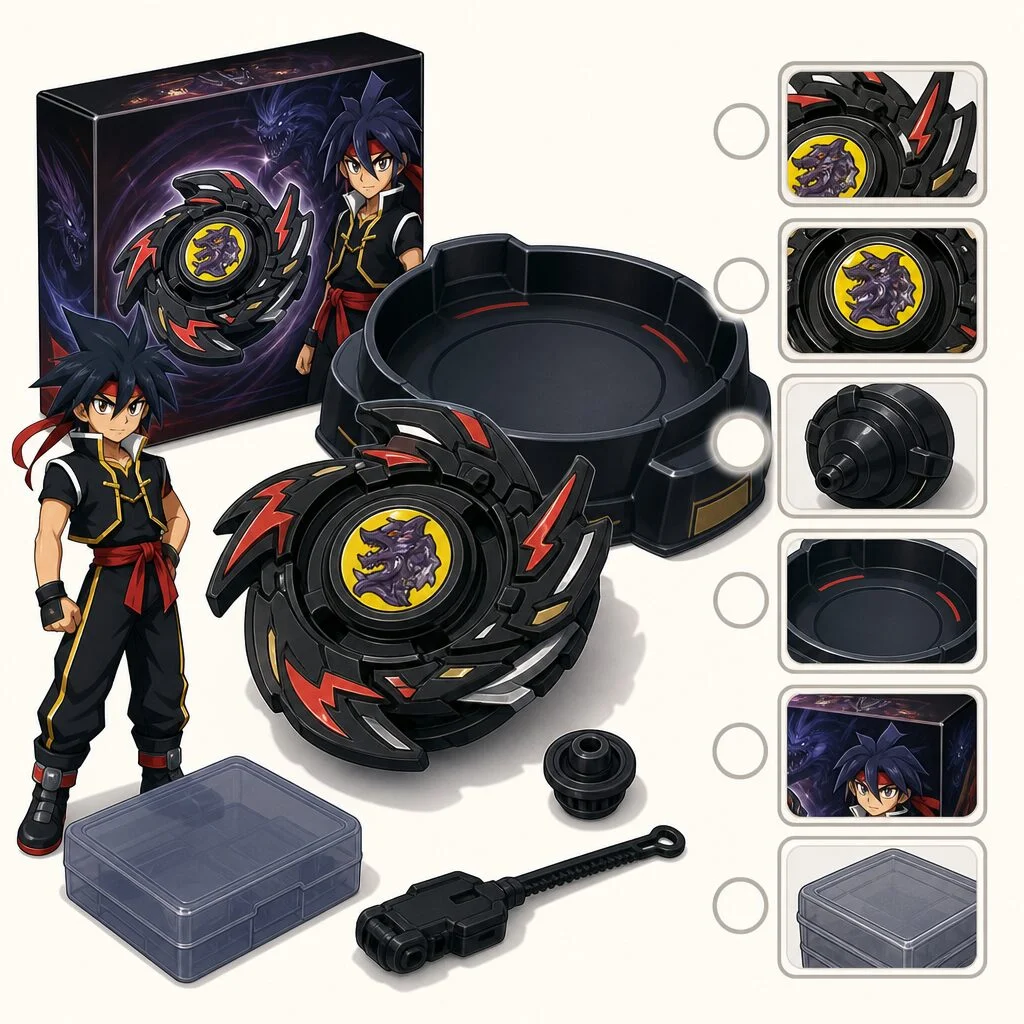 Beyblade A-38 Black Dranzer Kai Hiwatari Bay Stadium Limited Edition Version Condition Checklist