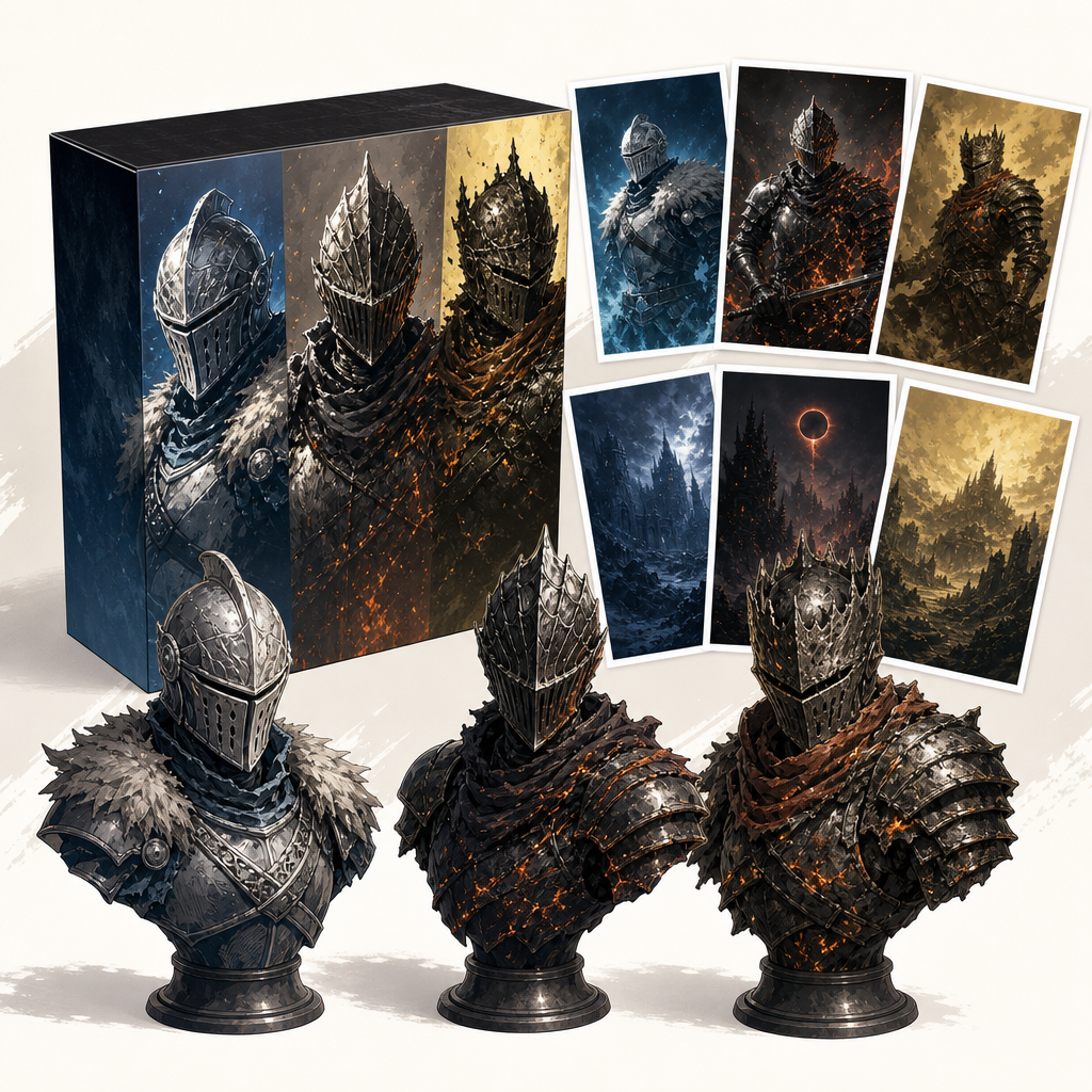 DARK SOULS TRILOGY BOX PS4 Bust up Figure Original Post Card complete Full Set About This Item
