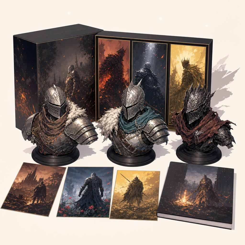 DARK SOULS TRILOGY BOX PS4 Bust up Figure Original Post Card complete Full Set Collector's Guide: What to Look For