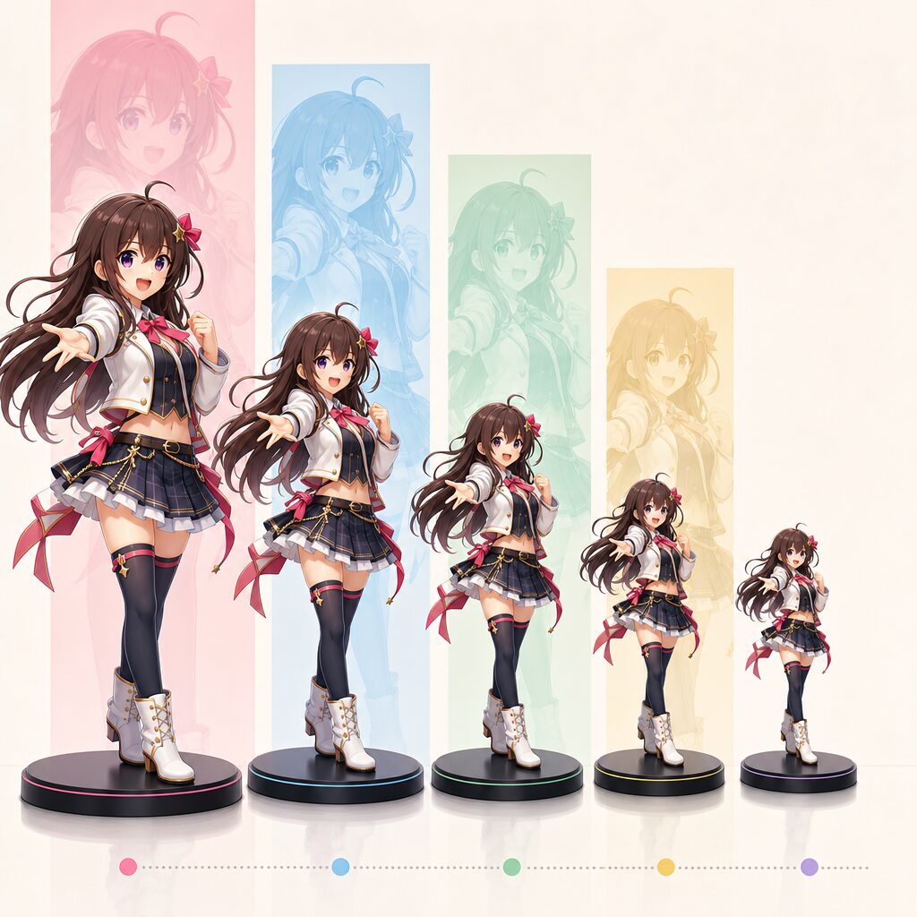 Figure Scales Explained: 1/4 vs 1/6 vs 1/7 vs 1/8 vs 1/10 Japanese figure scales at a glance