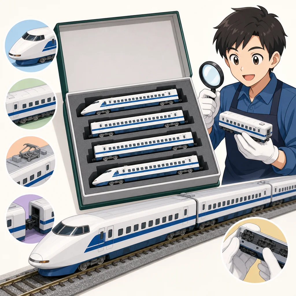 KATO N Gauge 100 Series Shinkansen Grand Hikari Basic 6-car Set 1/160 10-354 Toy Condition Checklist