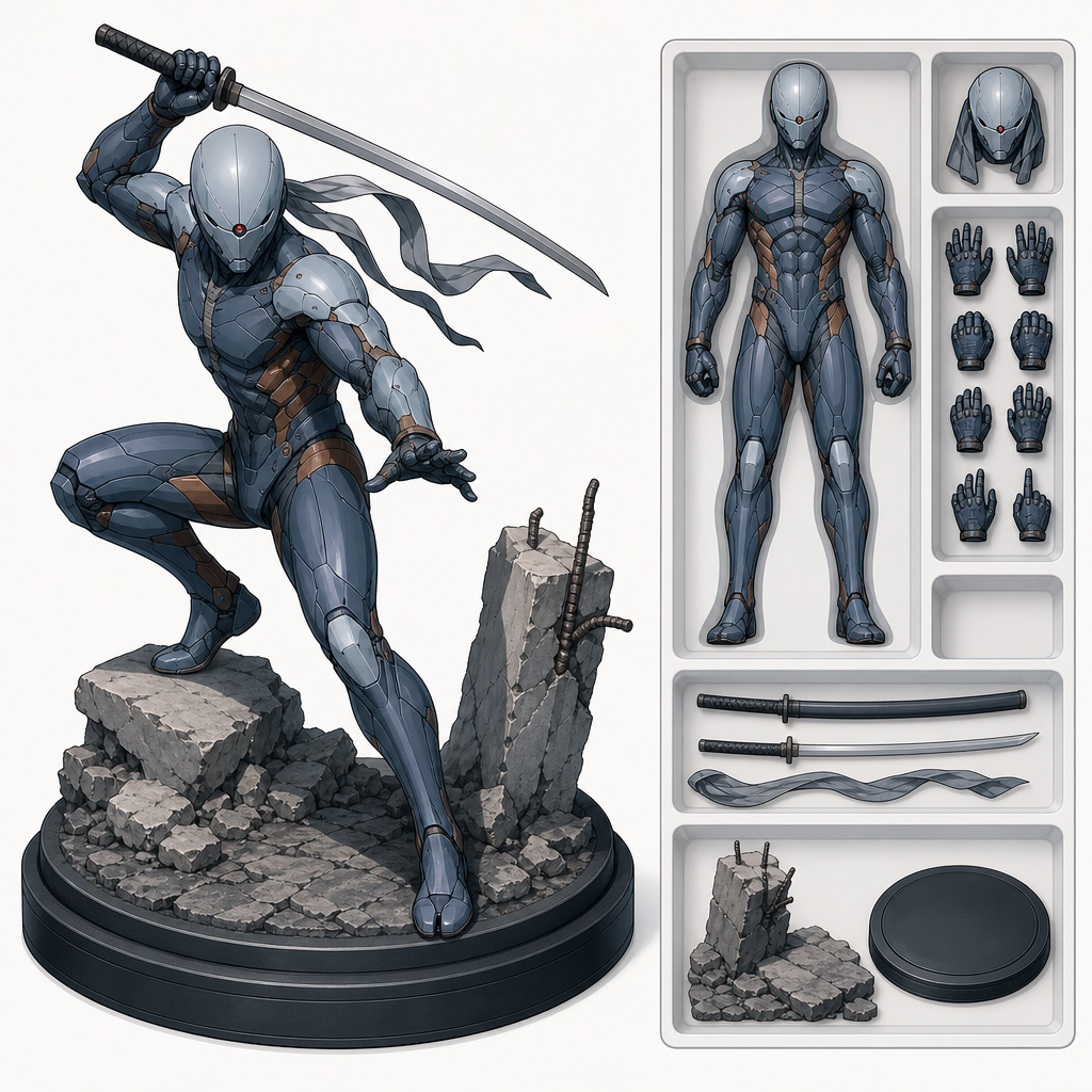 Metal Gear Solid Cyborg Ninja Gray Fox 1/6 Scale Statue 2019 Gecco Figure Hobby Condition Checklist