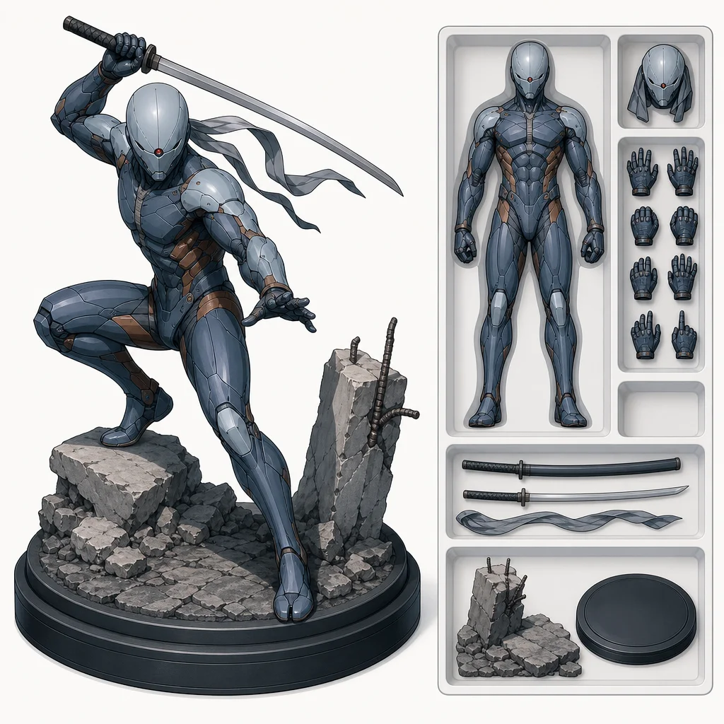 Metal Gear Solid Cyborg Ninja Gray Fox 1/6 Scale Statue 2019 Gecco Figure Hobby Condition Checklist