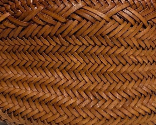 Close-up of the tight chevron weave