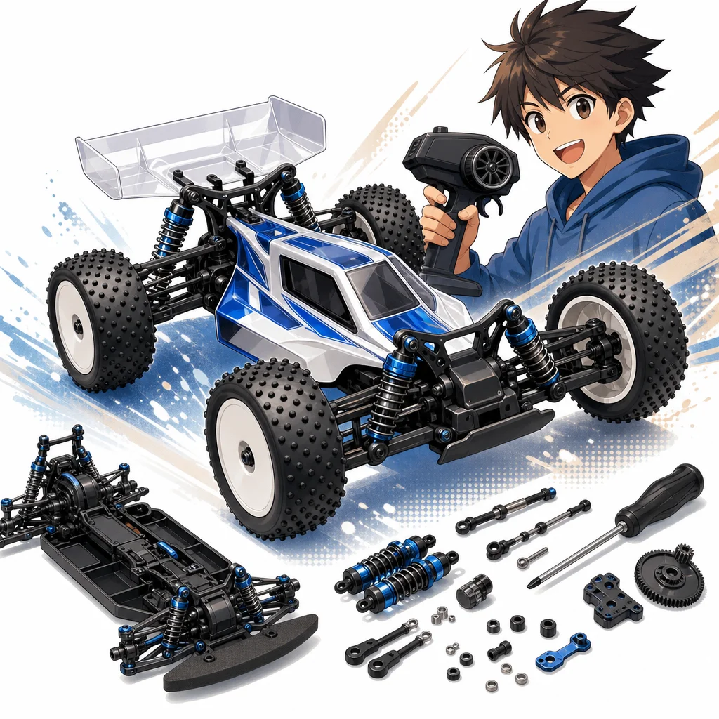 1/10 SCALE R/C 2WD HIGH PERFORMANCE OFF ROAD RACER TRF201 CHASSIS KIT TAMIYA About This Item