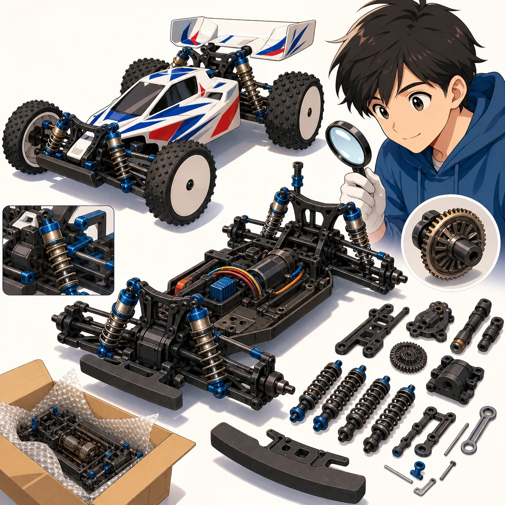 1/10 SCALE R/C 2WD HIGH PERFORMANCE OFF ROAD RACER TRF201 CHASSIS KIT TAMIYA Collector's Guide: What to Look For