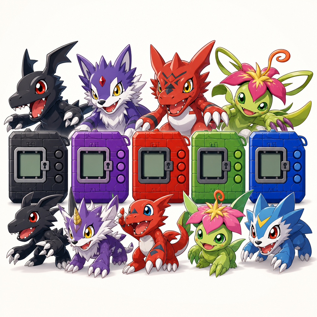 Digimon Color Black Purple Red Green Digimon Color 1 2 3 4 5 full Set BANDAI About This Item