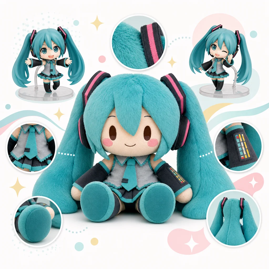 Hatsune Miku big jumbo fluffy Fuwa Fuwa Plush Doll Stuffed 2016 SEGA Vocaloid Collector's Guide: What to Look For