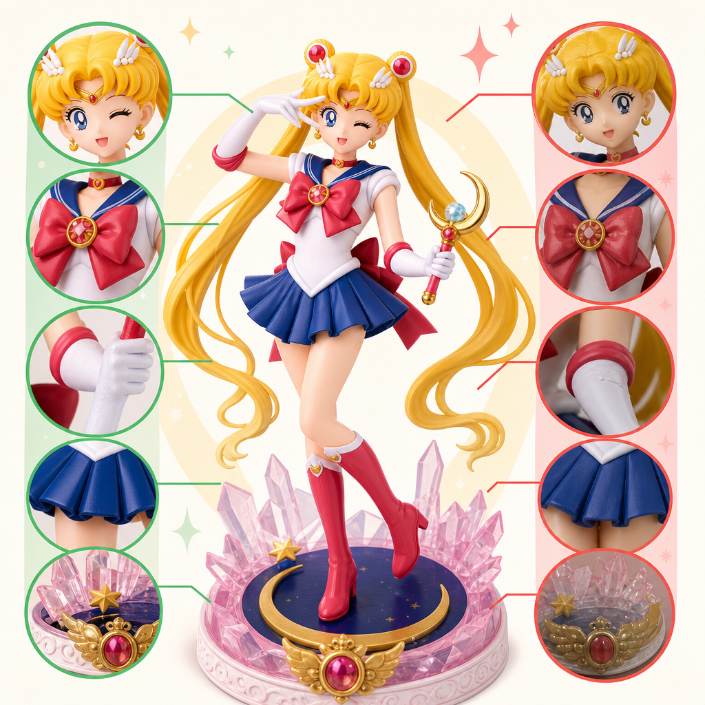 How to Spot Fake Sailor Moon Scale Figures: Authenticity Gui Common Bootleg Red Flags for Sailor Moon Figures