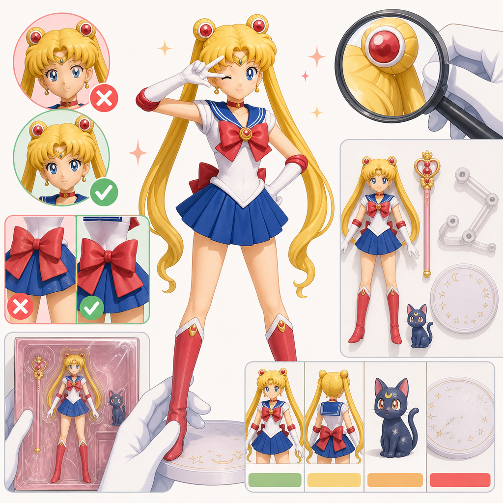 How to Spot Fake Sailor Moon Scale Figures: Authenticity Gui Japanese Secondhand Condition Grading