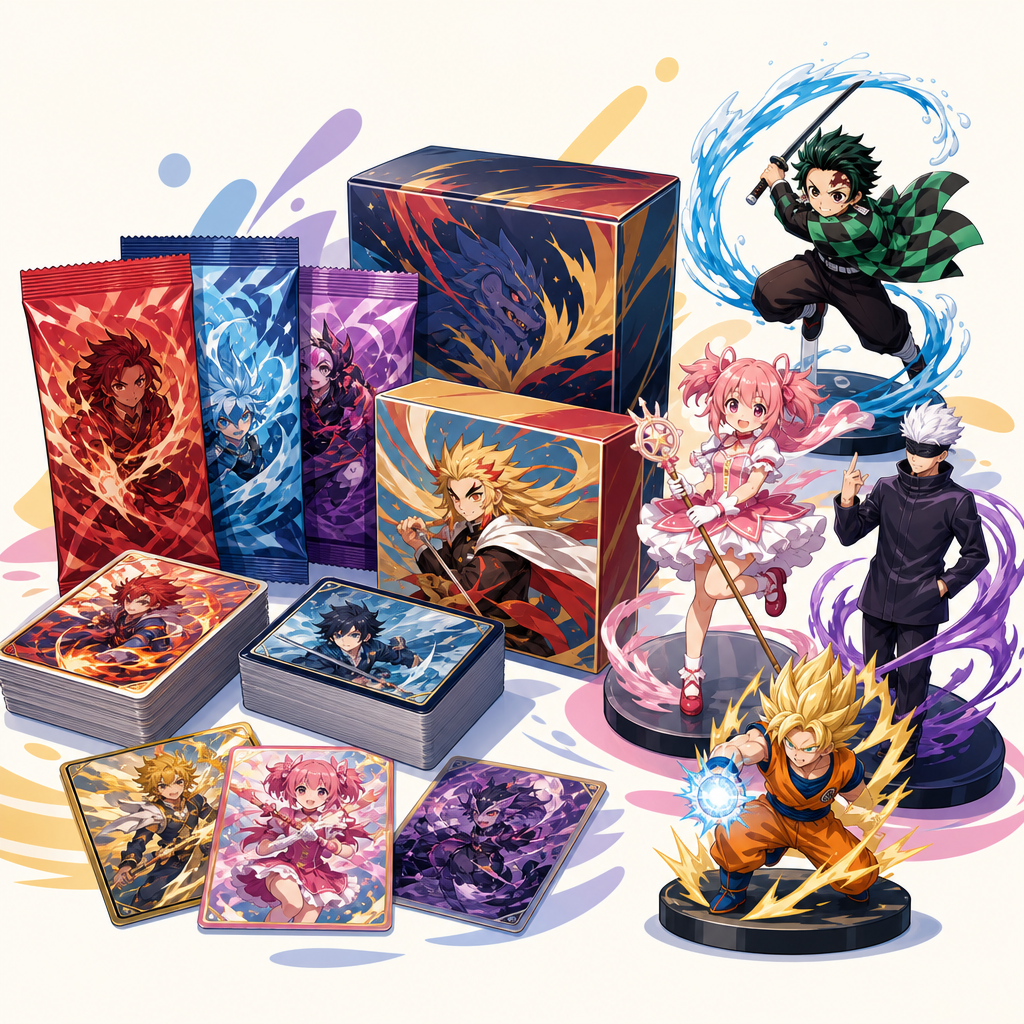 Japanese Trading Cards: Boosters, Decks, Promos & Sealed Box Sealed card products, side by side