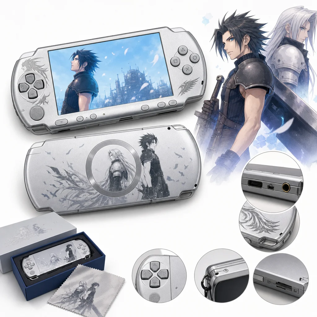 PSP 2000 Final Fantasy 7 Crisis Core Limited Edition 10th Model Silver Console Collector's Guide: What to Look For