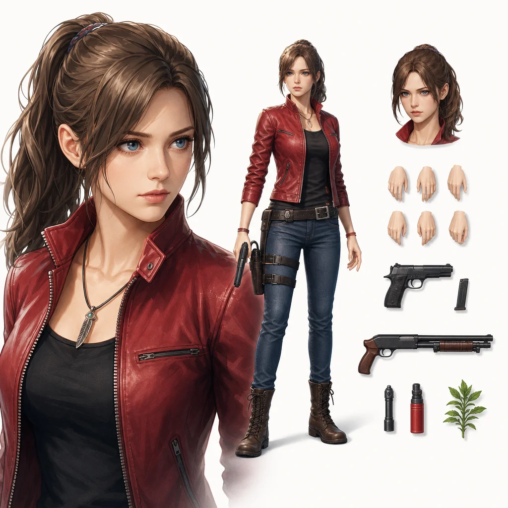 Resident Evil RE:2 Claire Redfield Note DAMTOYS 1/6 Action Figure da collezione About This Item
