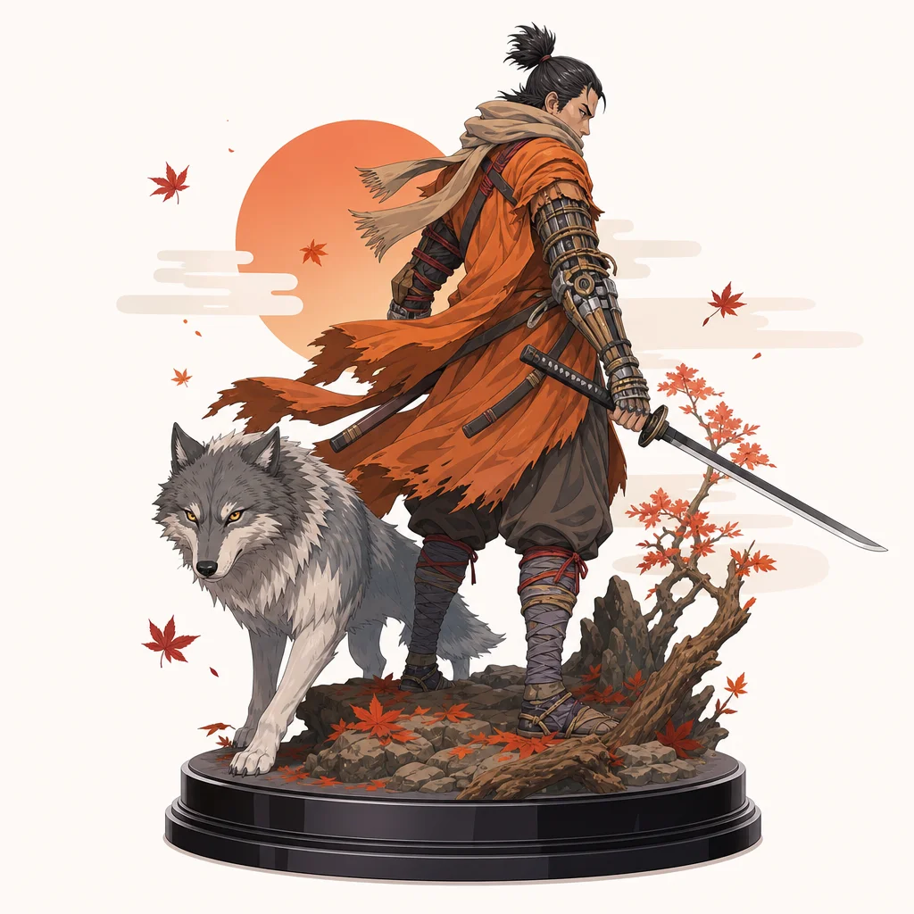 Statue peinte SEKIRO SHADOWS DIE TWO WOLF 2020 Gecco ABS PVC 15,7 pouces About This Item