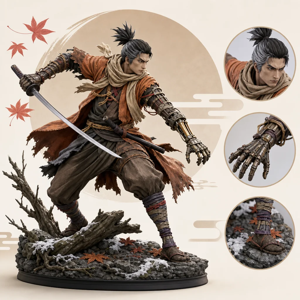 Statue peinte SEKIRO SHADOWS DIE TWO WOLF 2020 Gecco ABS PVC 15,7 pouces Collector's Guide: What to Look For
