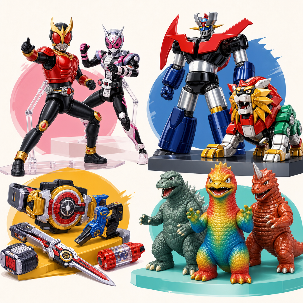 Tokusatsu Toys: Figuarts, Chogokin, DX Gear & Sofubi The four families of tokusatsu collectible