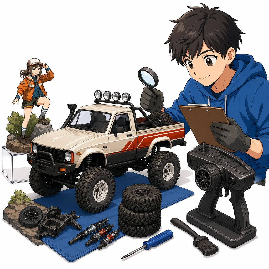 Toyota 4×4 Pick-Up Mountain Rider 1/10 RC 4WD Off-Road Radio Control Tamiya Condition Checklist