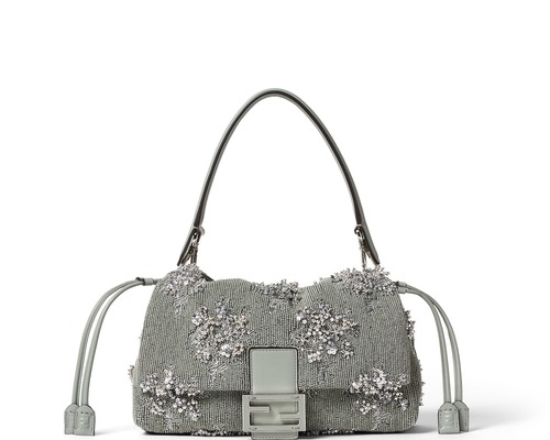 Current FENDI Mamma Baguette decorated with beads and sequins
