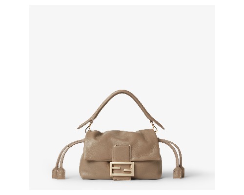 FENDI Baguette Soft Small in dove grey nappa leather