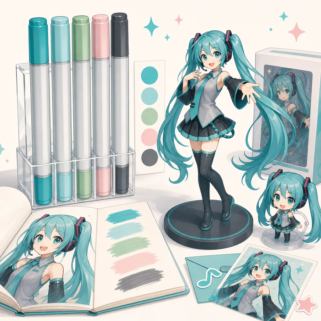 Copic Ciao Hatsune Miku Set 5 colors Vocaloid Stationery Too Marker Products Collector's Guide: What to Look For