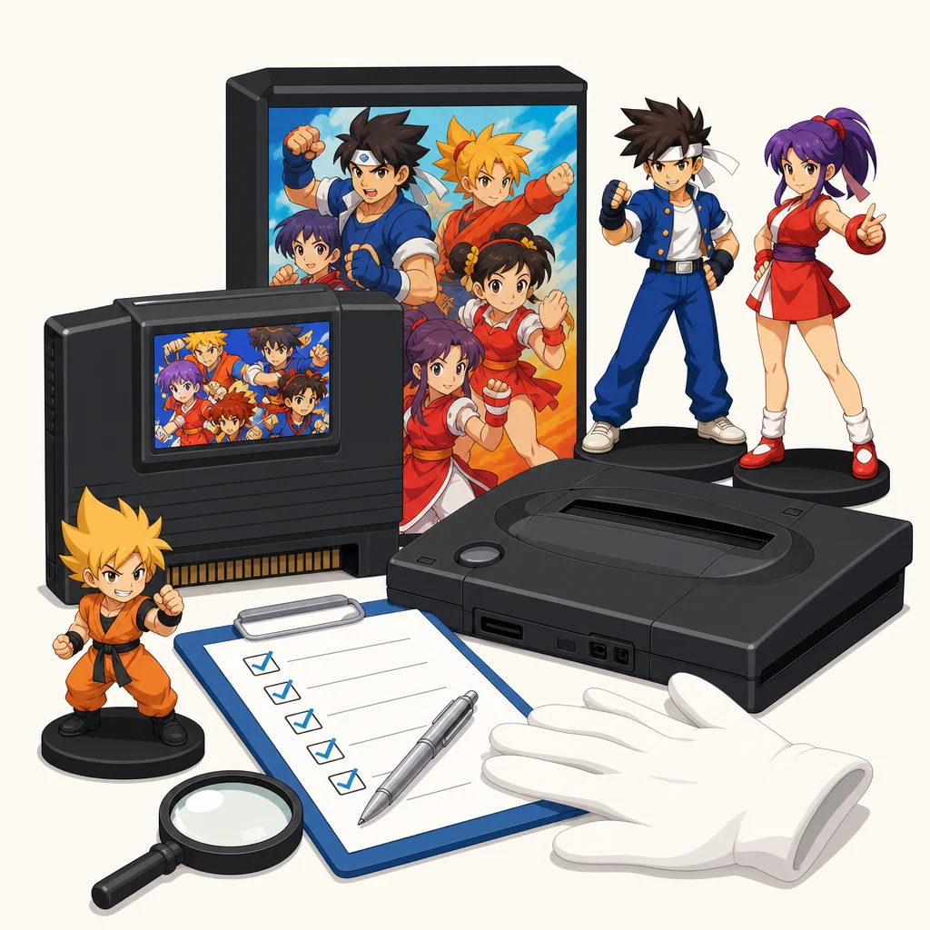 NEO GEO WAKU WAKU seven Fighting Retro Game NGH-225 software Hobby SNK 1996 Condition Checklist