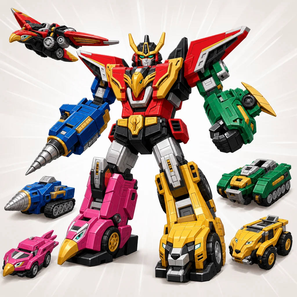 Power Rangers Gokaiger Machine Series 05 DX Engine Machalcon Megazord Bandai About This Item