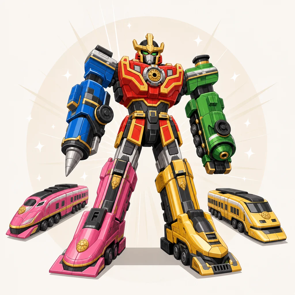Power Rangers Gokaiger Machine Series 05 DX Engine Machalcon Megazord Bandai Condition Checklist