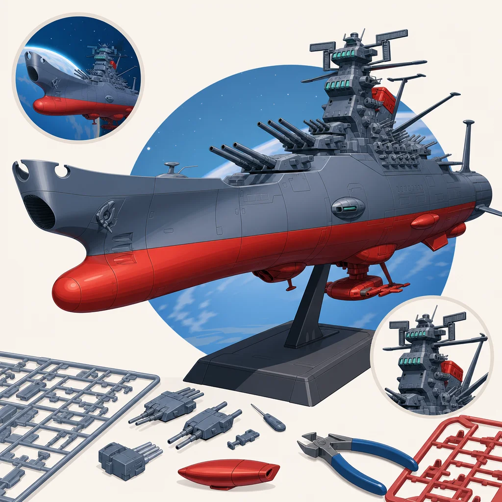 Space Cruiser Yamato 1/350 Scale Plastic Model Bandai 0146749 SF animation Hobby About This Item
