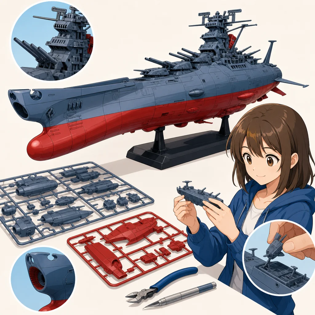 Space Cruiser Yamato 1/350 Scale Plastic Model Bandai 0146749 SF animation Hobby Collector's Guide: What to Look For