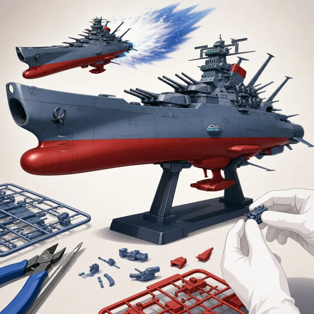 Space Cruiser Yamato 1/350 Scale Plastic Model Bandai 0146749 SF animation Hobby Condition Checklist